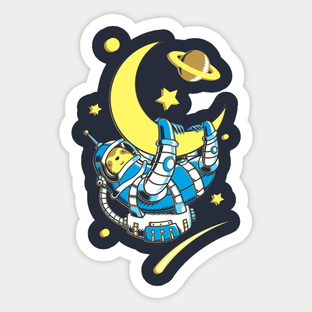 Space Sloth Sticker by VicNeko